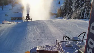 Pistenpräparierung am Aichelberg