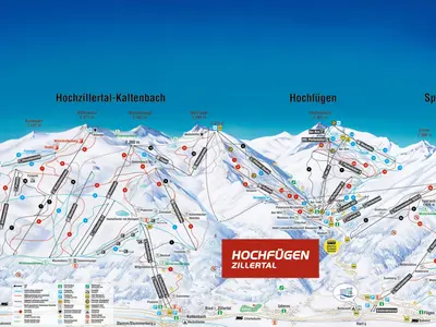 Pistenplan Hochfügen - Zillertal