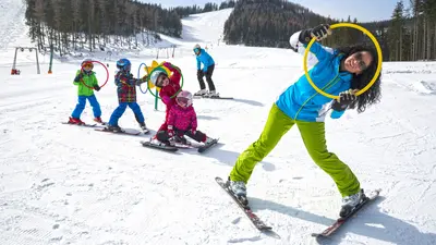 Kinderski an den Teichalmliften