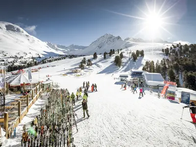 Im Skigebiet Nauders © TVB Tiroler Oberland-Nauders / Rudi Wyhlidal