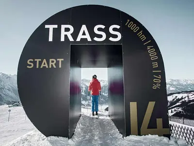 Startpunkt der schwarzen Trass-Abfahrt auf der Schmittenhöhe © Schmittenhöhebahn AG