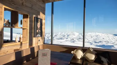 Restaurant mit Blick auf den Gottesacker