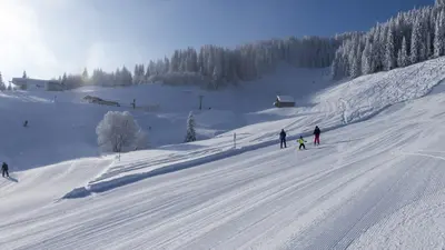 Skifahrer am Heuberg