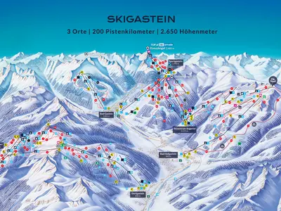 Pistenplan Sportgastein-Bad Gastein - Ski amadé