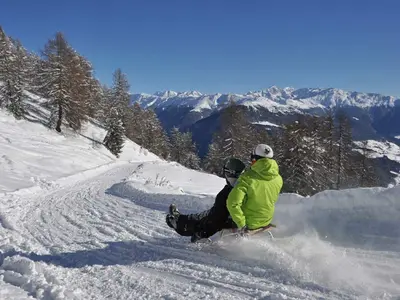 Rodler auf der Rodelbahn © Andreas Bernhart