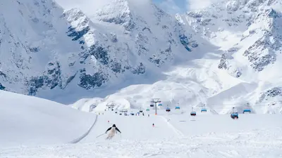 Skifahrer in Sulden