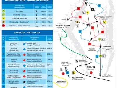 Pistenplan Trafoi - Ortler Skiarena