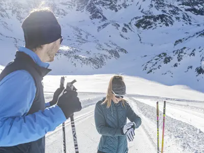 Langlaufen am Schnalstaler Gletscher © wisthaler.com / Alpin Arena Schnals