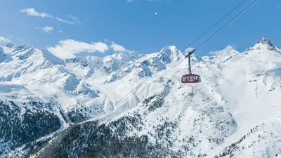 Gletscherbahn in der Alpin Area Schnals