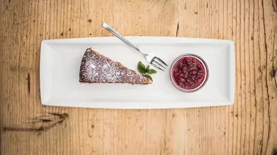 Nachtisch im Skigebiet Meran 2000