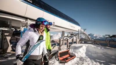 Skifahrerin am Rosskopf