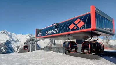 Bergstation der neuen Kabinenbahn SONNEN