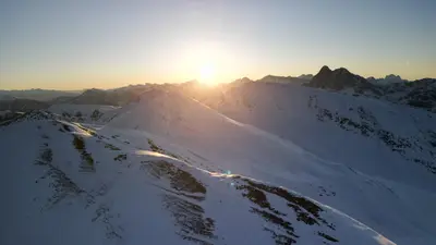 Dämmerung im Skigebiet Plose-Brixen