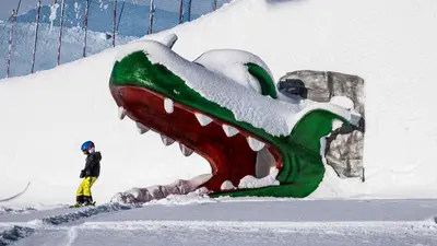 Skifahren im SafetyPark am Kronplatz