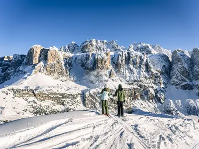 Einzigartiges Panorama im Skigebiet Gröden © Val Gardena | Gröden