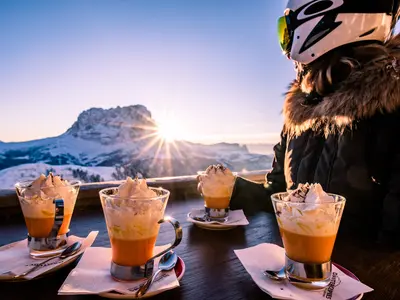Sonnenuntergang beim Après-Ski © Val Gardena | Gröden
