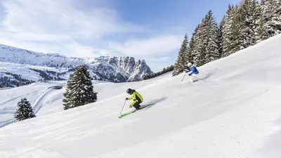 Skifahren auf der Seiser Alm