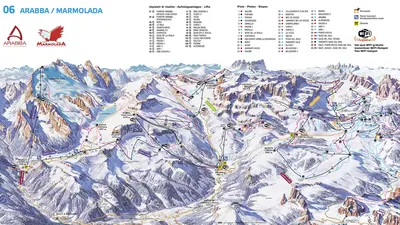 Pistenplan Marmolada Arabba