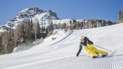 Skifahrer in Carezza