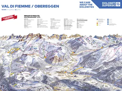 Pistenplan Latemar - Obereggen