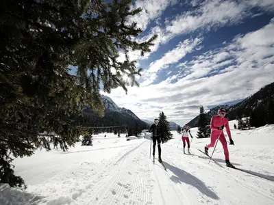 Im Val di Fassa stehen zahlreiche Loipen zur Verfügung © Archivio Immagini ApT Val di Fassa / Federico Modica