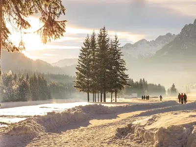 Winterliches Fassatal © Archivio Immagini ApT Val di Fassa / Patricia Ramirez