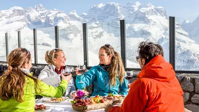 Mittagspause im Skigebiet Madonna di Campiglio