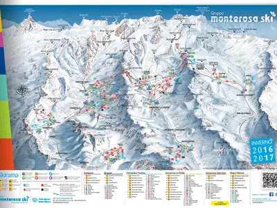 Pistenplan Monte-Rosa-Ski