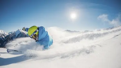 Skifahrer auf der Schwemmalm