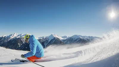 Skifahrer auf der Schwemmalm