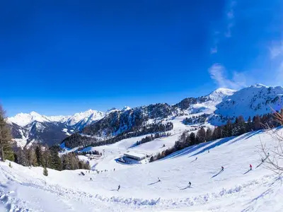 Piste in Speikboden mit Blick auf die Talstation © Speikboden AG