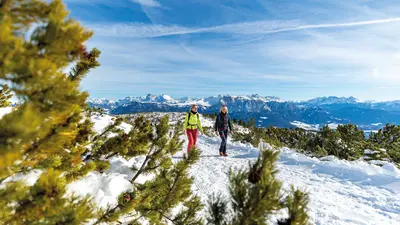 Winterwanderer auf dem Rittner Horn