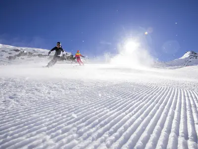 Skifahrer im Skigebiet Pfelders © MGM/Alex Filz
