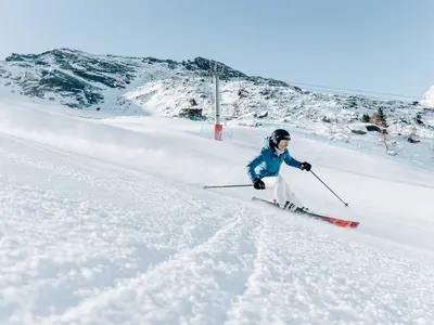 Skifahren im Skigebiet Pfelders im Passeiertal © Benjamin Pfitscher