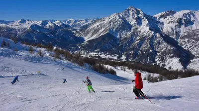 Piste im Skigebiet Sestriere