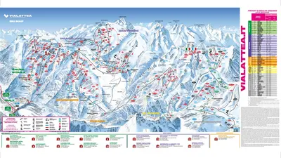 Pistenplan Vialattea ski area