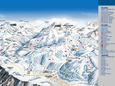 Pistenplan Folgaria Ski