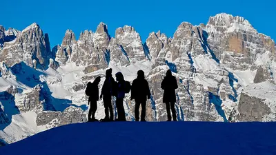 Bergpanorama im Skigebiet Monte Bondone