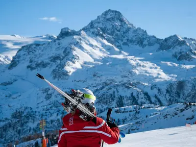 Skifahrer in La Thuile © La Thuile Valle d'Aosta