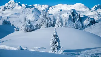 Verschneite Winterlandschaft in La Thuile