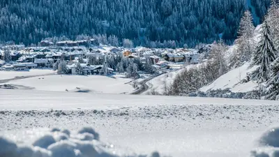 Blick auf den Ort La Thuile