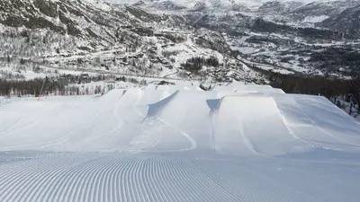 Der Snowpark im Skigebiet Hemsedal Skicenter