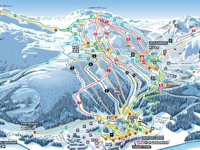 Pistenplan Hemsedal Skicenter