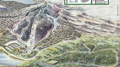 Pistenplan Sjusjoen Skicenter