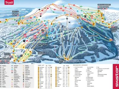 Pistenplan Trysilfjellet
