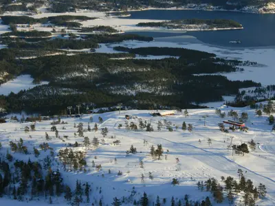 Blick auf das Skigebiet Vradal Skicenter © Vradal Panorama AS