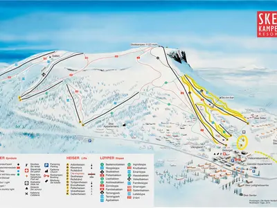 Pistenplan Skeikampen
