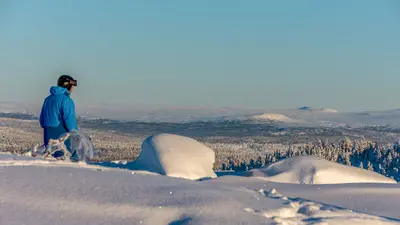 Schneelandschaft im Gausta Ski Resort in Norwegen