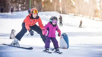 Unterwegs mit der Skischule im Skigebiet Rauland Skicenter