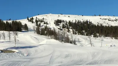 Blick über das Skigebiet Golsfjellet